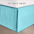 thumbnail image 2 of Mocassi Cozy & Soft 8-Piece Bedding Set - Includes Comforter, Smart Sheet Set, Bed Skirt, Matching Pillowcases and Shams, Striped Design, Full/Queen, Aqua Comforter Set, 2 of 7