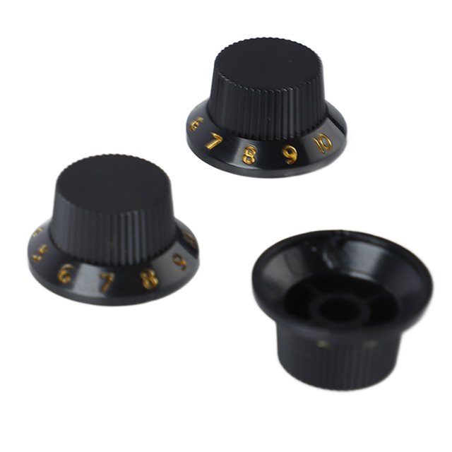 Guitar Knobs, 3 PCS Clear Lettering Guitar Potentiometer Knobs Electric Guitar Volume Control Knob Replacement For Electric Guitar Bass