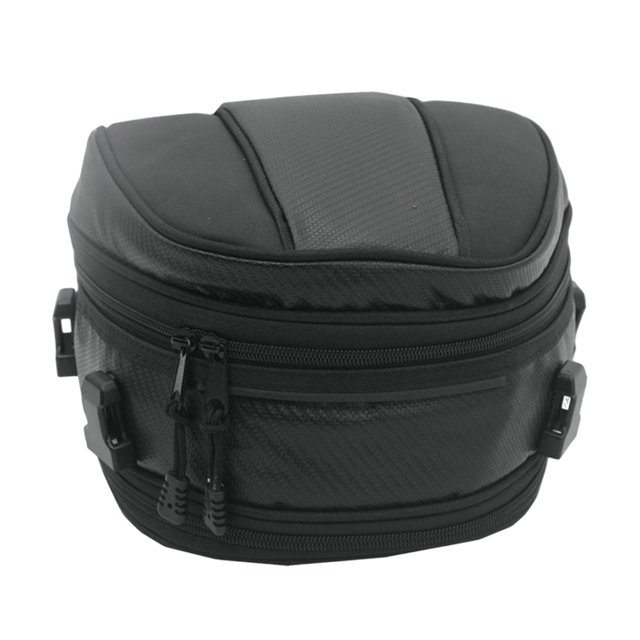 Miulika Motorcycle Seat Tail Bag Accessories Expandable Height Black Multifunctional