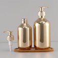 thumbnail image 2 of Bgsha Distributeurs de Savon pour les Mains 300 ml Bouteilles de Savon Liquide Chrome Doré Distributeur Rond, 2 of 9