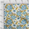 thumbnail image 2 of oneOone Rayon Light Blue2 Fabric Florals Craft Projects Decor Fabric Printed By The Yard 56 Inch Wide, 2 of 4