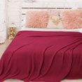 thumbnail image 2 of Unique Bargains Couverture Jetée Tricotée Douce 100 % Coton Unie pour Canapé Sofa Chambre, 2 of 10