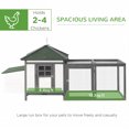 thumbnail image 4 of PawHut 77" Chicken Coop Hen House Rabbit Hutch Poultry Cage Pen Outdoor Backyard with Nesting Box Run White and Dark gray, 4 of 10