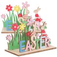 thumbnail image 5 of CIMAXIC Easter 2pcs Easter Table Sign Wooden Easter Letter Table Decor Spring Decor Centerpiece Tabletop Ornament,6.89"X3.86"X0.12", 5 of 5