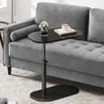 thumbnail image 1 of SUSUZI Height Adjustable C-Shaped End Table – Portable 16"x12" Sofa Side Table with Lower Storage Shelf, Metal Frame MDF Top, 1 of 8