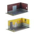 thumbnail image 1 of lionlar 2 Pcs Modèle Réduit de Parc de Stationnement 1:32 Garage pour Diorama, 1 of 9