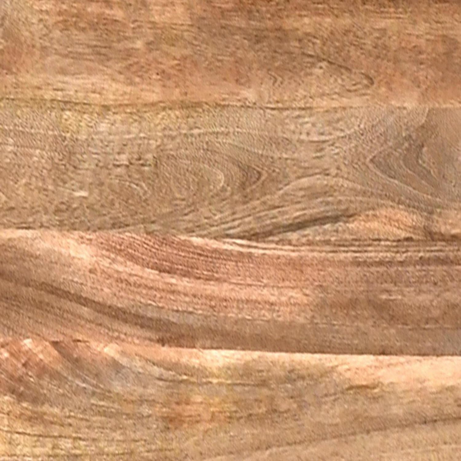 Ensemble de tables de salon rustiques modernes en bois massif et en fer, ensemble de 3 – naturel et noir