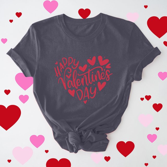 Cadeaux de la Saint-Valentin T-shirt Décontracté à Col Rond Manches Courtes Imprimé Arbre de Noël pour Femmes