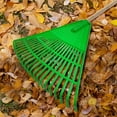 thumbnail image 3 of Aodebiao Garden Rake, Rake for Lawn, Rakes for Gardening, Sturdy Non-Slip 21 Plastic Tines Handle Leaf Rake, Compact Rake for Garden, Yard，Collecting Leaves, 3 of 5