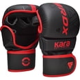 thumbnail image 1 of RDX Gants de Boxe MMA Grappling Muay Thaï Sparring Kickboxing KARA Rouge Mat, P/M, 1 of 9