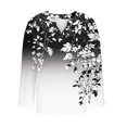 thumbnail image 5 of Wensltd T-Shirts Plissés à Manches Longues à Col en V pour Femmes, Hauts d'Automne Mode, Tunique Décontractée, 5 of 5