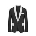 thumbnail image 1 of EGNMCR Jackets for Men Men's Fashion England Solid Color Casual Single Breasted Suit, 1 of 8