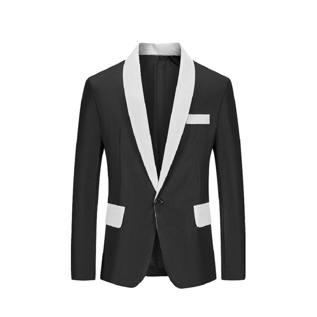 EGNMCR Jackets for Men Men's Fashion England Solid Color Casual Single Breasted Suit