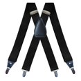 thumbnail image 1 of lionlar Men's Suspenders Elastic Straps Solid Heavy Duty 4 Clips Adjustable Unisex Black, 1 of 7