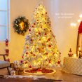 thumbnail image 4 of Gymax 7 FT Pre-Lit Artificial Christmas Tree Snow Flocked Full Xmas Tree, 4 of 10