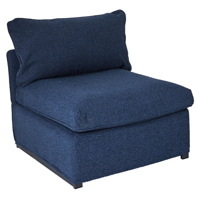 Ensemble modulaire de fauteuils Flexiform sans accoudoir, bleu