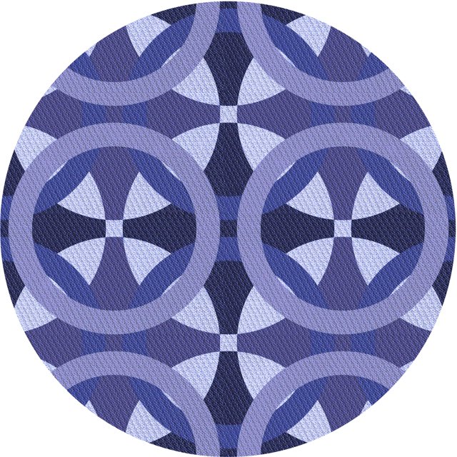 Ahgly Company Tapis Rond Lavable en Machine Intérieur Transitionnel Mimosa Violet, 4 Pieds Rond