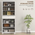 thumbnail image 4 of HOMCOM Armoire de Garde-Manger de Cuisine de 72,4 Po de Hauteur, Armoire de Rangement avec Portes, Blanc, 4 of 10