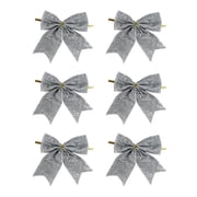 Outdoor Christmas Decorations,6-Piece 9cm Mini Christmas Tree Hanging Ornament Set, Small Holiday Decoration for Display