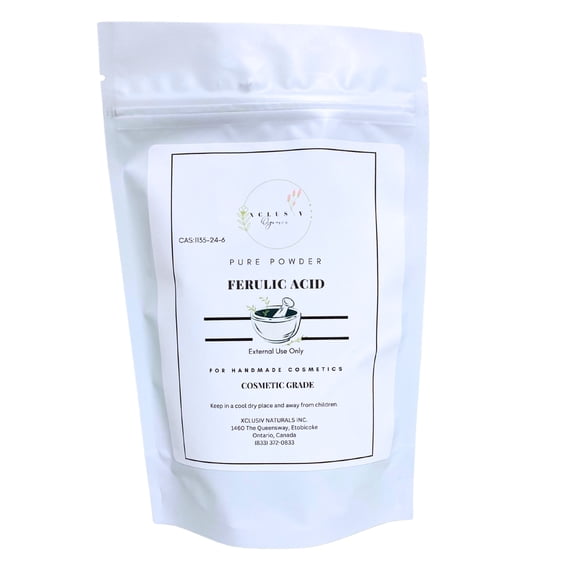 Xclusiv Organics Pure Ferulic Acid Powder – Anti-Oxidant Ferulic Acid for Youthful Radiant Skin 250g