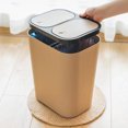 thumbnail image 3 of mmirethe Plastic Convenient And Durable Dual Compartment Sorting Trash Bin Versatile Waste Bins Lightweight Coffee 29X21X33CM, 3 of 6