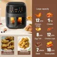thumbnail image 5 of LIN 5 Quart Air Fryer Oven - Large Capacity Multifunctional Electric Fryer with Smart Cooking Programs, 5 of 5