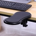 thumbnail image 2 of ZheElen Plastic Armrest Pad Attachable Fatigue Relieving Table-mounted Shoulder Protector Indoor Office Arm Wrist Rest Accessories Red Cloth, 2 of 9
