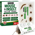 thumbnail image 1 of Pièges à Souris et Pièges Adhésifs pour Insectes, Pièges Adhésifs pour Souris / Lot de 15 Planches de Colle pour Souris, Cafards, Araignées et Insectes Rampants, Colle Supplémentaire de 30 %, Non Parfumée, Plate Ou en Tunnel, Santé Canada STR Verified, 1 of 7