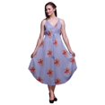 thumbnail image 1 of Bimba Robe de Plage Bohème Midi Sans Manches Imprimée Florale pour Femmes - Très Petit, 1 of 1