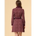 thumbnail image 4 of INSPIRE CHIC INSPIRE CHIC Robe-Chemise Vintage à Fleurs à Manches Longues pour Femmes avec Col Contrastant et Boutons sur le devant, 4 of 6
