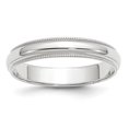 thumbnail image 1 of 10KW 4mm Milgrain Half Round Band Size 8.5 Size 8.5, 1 of 4