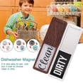 thumbnail image 2 of EZLIFE Dishwasher Magnet Clean Dirty Sign Farmhouse Rustic Wood Design Black andWhite[, 2 of 6