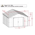thumbnail image 3 of Arrow Classic 12 x 12 x 8 ft Blue Grey Steel Storage Shed, 3 of 7