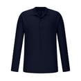 thumbnail image 2 of Jalioing Men's Collared Shirt Long Sleeve Button Golf Shirts Business Casual Ribbed Stretchy Pullover Tee, 2 of 5