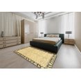 thumbnail image 4 of Ahgly Company Tapis d'Intérieur Carrés Abstraits Brun Cannelle, Tapis de Zone Abstraits, 4 Pieds Carré, 4 of 6