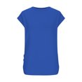 thumbnail image 3 of T-shirts d'Été pour Femmes Tendance 2025 Froncés à Manches Courtes Style Cap, T-Shirts Basiques à Col Rond, 3 of 8