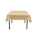 thumbnail image 1 of LA Linen TCpop52x52-KhakiP03 Polyester Poplin Square Tablecloth, Khaki - 52 x 52 in., 1 of 4