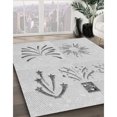 thumbnail image 3 of Ahgly Tapis d'Intérieur Lavable en Machine Carré Transitionnel Gris Platine, 4 Pieds Carré, 3 of 7