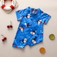 thumbnail image 2 of Maillots de Bain pour Bébé Garçon Nourrisson Tout-Petit, Maillot une Pièce pour Bébé Garçon, Tenue de Plage à Manches Courtes, Maillot Dermoprotecteur à Fermeture Éclair, Maillots de Bain, 2 of 7