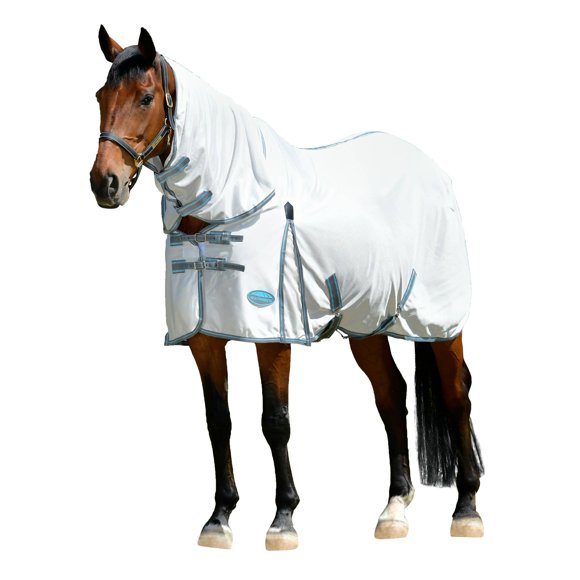 Weatherbeeta Comfitec Essential Mesh Ii Combo Cou Blanc/gris/bleu Vif 66 Pouces