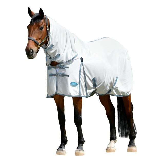 Weatherbeeta Comfitec Essential Mesh Ii Combo Cou Blanc/gris/bleu Vif 75 Pouces