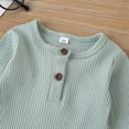 thumbnail image 4 of PatPat Combinaison à Manches Longues pour Bébé en Tricot de Coton Uni Style Cardigan, 4 of 7