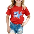 thumbnail image 1 of TZEWGL Tees For Child Cute Graphic Short Sleeve Ocean Print Clothes For Toddlers size 8-9T, 1 of 3