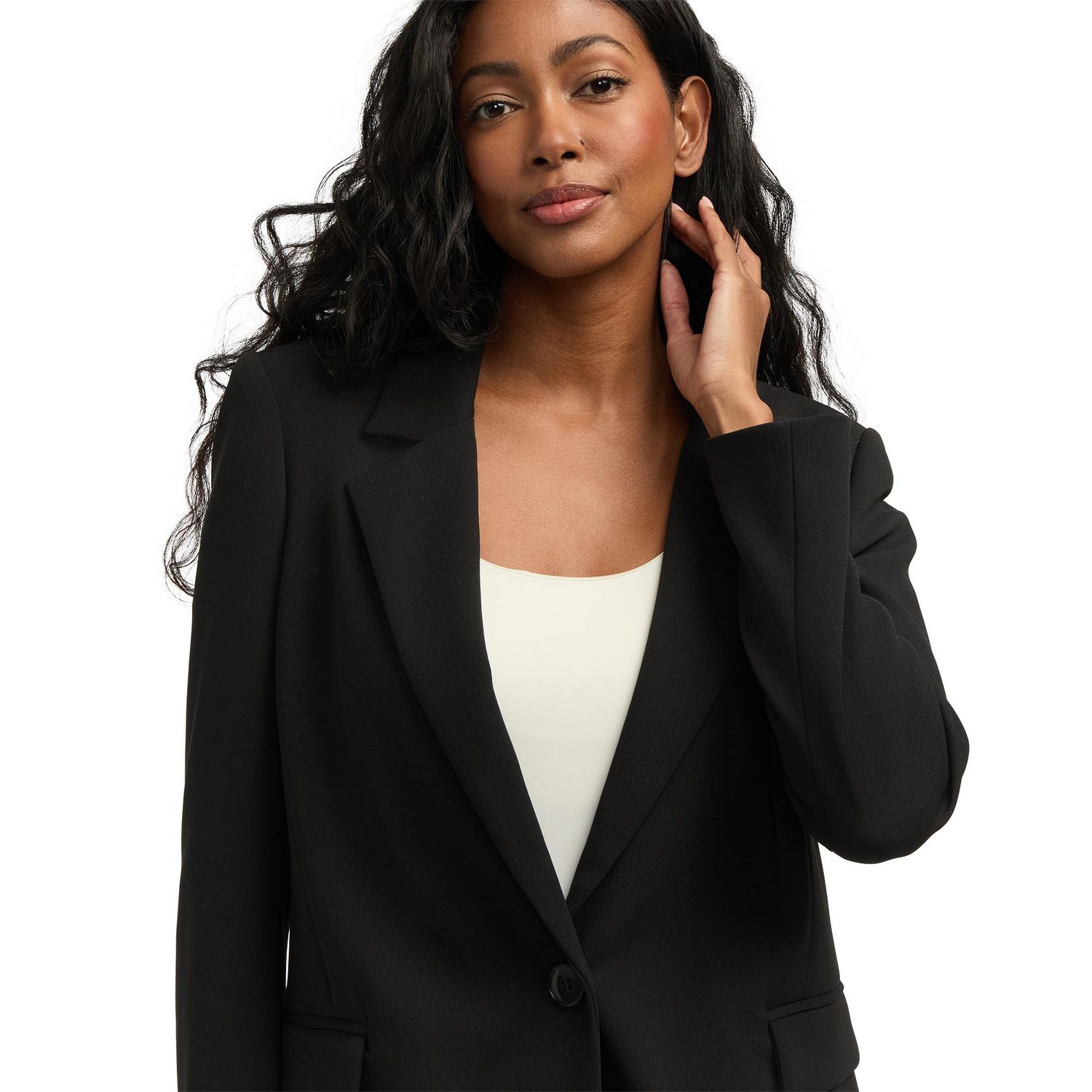 Mexx Blazer boutonné avec col à revers pour femmes