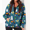 thumbnail image 4 of Chandails à Capuche Zippés pour Femmes Rabais de 50 % en Liquidation Blouse Imprimée Mode Hauts à Manches Longues Chandail Poches à Capuche, 4 of 9