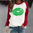thumbnail image 2 of QIPOPIQ Chemises à Manches Longues pour Femmes Col Rond T-Shirts de la Saint-Patrick T-Shirts Amples pour Dames Imprimé Trèfle T-Shirt Vert Chanceux Haut T-Shirt Col Rond Chemises de Vacances de la Saint-Patrick Offres, 2 of 4