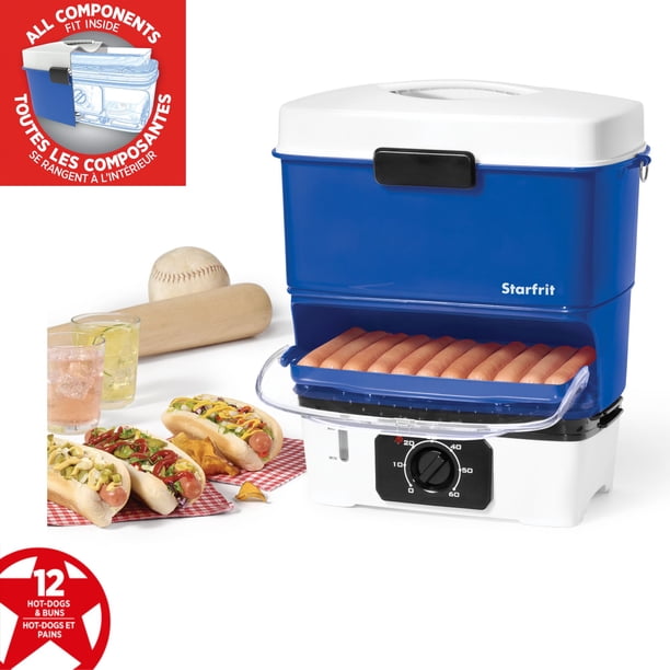 Starfrit Electric Hot Dog Steamer, Steams up to 12 Hot-Dogs