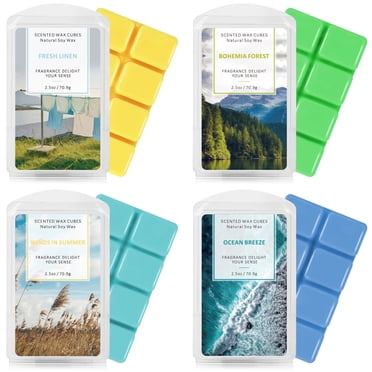 SCENTORINI Fondants de Cire Naturels, Cubes de Cire de Soya Fondants pour Bougies, Fondants de Cire Parfumés d'Automne pour Chauffe-Cire, Floral de Rose, Lavande, Jasmin, Cerise