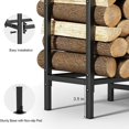 thumbnail image 3 of NEX Support de Bois de Chauffage en Métal de 5 Pi, Robuste, Réglable, pour Extérieur, Porte-Bûches, Empileur de Bois, Terrasse, 3 of 3