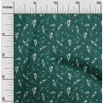 thumbnail image 2 of oneOone Tissu Polyester Lycra Vert Sarcelle Foncé Floraux Matériel de Robe Tissu Imprimé Tissu au Mètre 56 Pouces de Large, 2 of 4